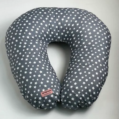 وسادة الرضاعة الطبية – نجوم رمادية (بدون وسادة تعديل الرأس)